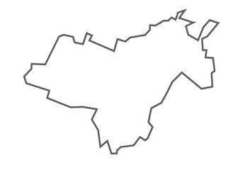Katni District of Madhya Pradesh State Map in outline form