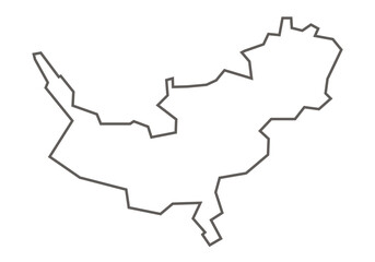 Anuppur District of Madhya Pradesh State Map in outline form