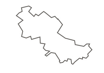 Dindori District of Madhya Pradesh state in gray color