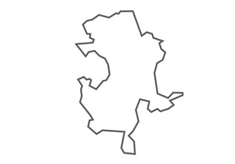 Guna District of Madhya Pradesh state in gray color