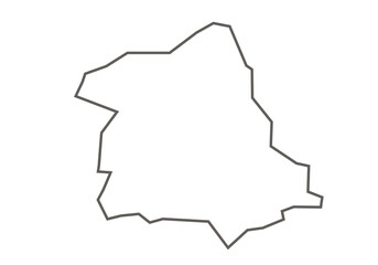 Harda District of Madhya Pradesh state in gray color