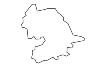 Indore District of Madhya Pradesh state in gray color