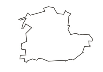 Khandwa District of Madhya Pradesh state in gray color