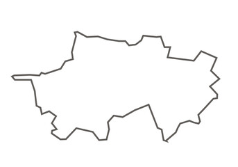 Narsinghpur District of Madhya Pradesh state in gray color
