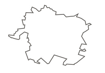 Shivpuri District of Madhya Pradesh state in gray color