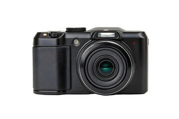 Vintage Silver Camera with Black Leather Grip and Lens.