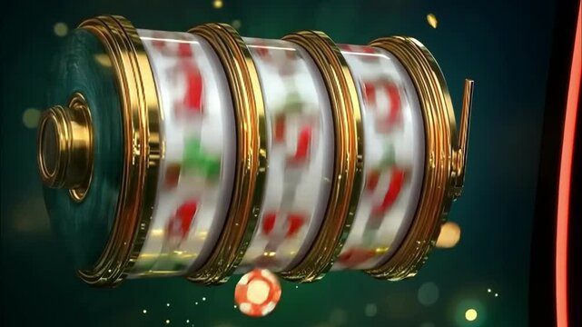 Exciting casino experience with spinning slot machine and vibrant graphics showcasing jackpots