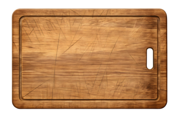 Vintage Style Wooden Cutting Board with Wear and Tear.