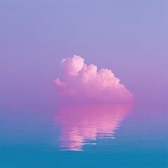 Surreal sea opening under pastel sky, dreamlike light and soft depth