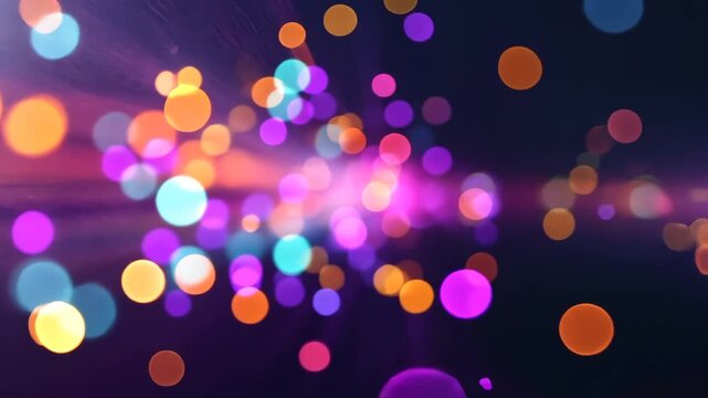 Leuchtende Bunte Bokeh Partikel Lichtanimation Hintergrund