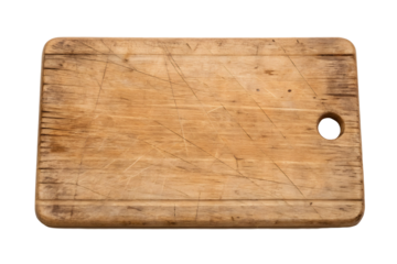Vintage Style Wooden Cutting Board with Wear and Tear.