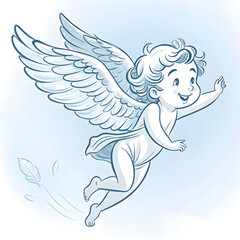 Fototapeta premium angel with heart