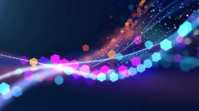 Sanfte Bunte Bokeh Partikel Animation Hintergrund