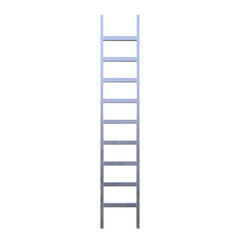Steel Ladder, 3d illustration isolated on white background