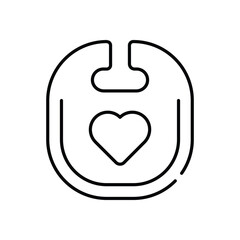 Baby Bib Vector icon