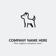 Dog illustration black and white for logo company vector image
