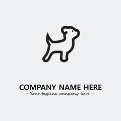 Dog illustration black and white for logo company vector image
