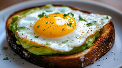 Avocado Toast with Fried Egg