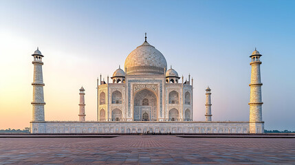 Obraz premium Taj Mahal Sunrise Panorama