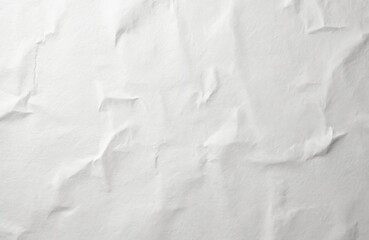 White recycled craft paper texture. Abstract grunge vintage page or newspaper. Wrinkled, creased, rough paper texture background with copy space for text or design. Perfect for mockup.