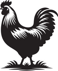 hen silhouette design on a white background