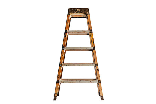 Vintage Wooden Ladder Rustic Charm Home Decor, - Powered by Adobe