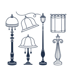 Lamp silhouette bundle set bundle vector design
