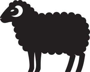 silhouette sheep manger isolated design vector illustration eps 10