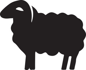 silhouette sheep manger isolated design vector illustration eps 10