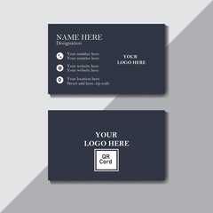 Modern color and charcoal clean and professional business card design template.
