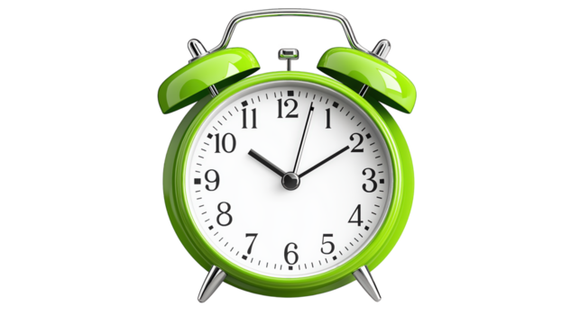 green alarm clock on a background. - Powered by Adobe