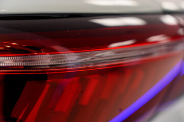 Close up of rear taillight on a vehicle