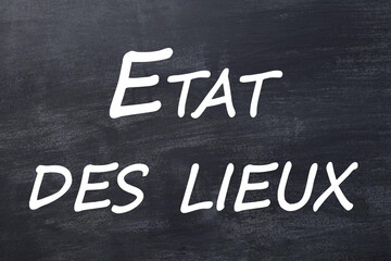Etat des lieux tableau noir