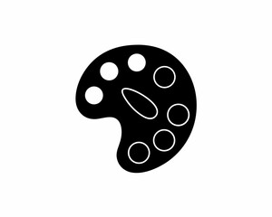 creative details  Paint Palette Icon Vector Illustration