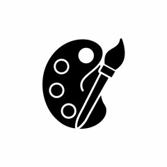 creative details  Paint Palette Icon Vector Illustration