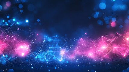 Fototapeta premium Abstract Digital Art with Glowing Particles