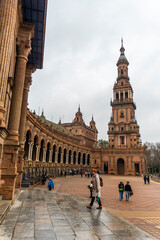 Fototapeta premium the Plaza de Espana in Sevilla Spain 