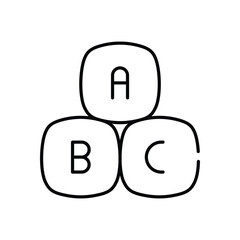Alphabet Cubes Vector icon