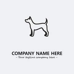 Dog illustration black and white for logo company vector image
