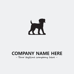 Dog illustration black and white for logo company vector image
