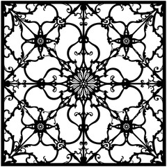Seamless geometric line art 