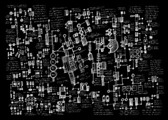 Abstract image for printing - digital painting. The picture is painted by hand on a tablet. © neurostructure