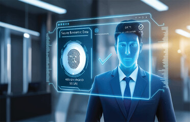 Adobe IllustratorLeonardo_Phoenix_09_Futuristic_interface_scanning_a_fingerprin