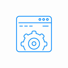 browser settings icon sign vector