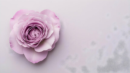 Delicate Purple Rose On Light Background