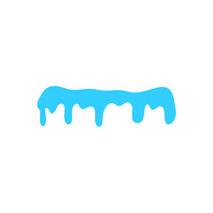 Blue Liquid Flowing. Spilled, drop, splash, leak concept. Vector illustration 