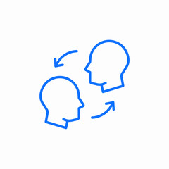 head exchange arrows icon sign vector