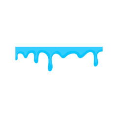 Blue Liquid Flowing. Spilled, drop, splash, leak concept. Vector illustration 