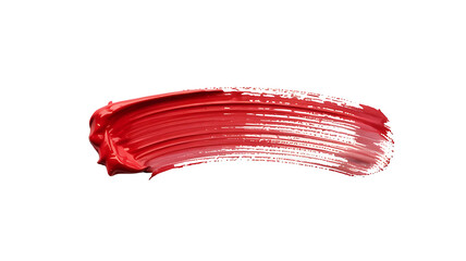Red Brushstroke PNG. Bold Textured Paint Line on Transparent Background