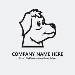Dog illustration black and white for logo company vector image
